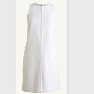 J Crew Denim Shift Dress in White